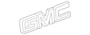 Emblem logo GMC tailgate GMC Terrain 18-21 red