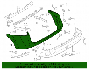 Bare rear bumper for Nissan Ariya 23-25