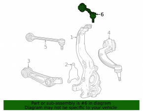 Upper control arm, front left, rear, Honda Prologue 24-26