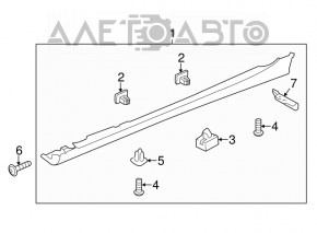 Right threshold for Kia Optima 11-13 pre-restyling