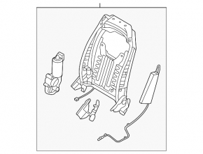 Lumbar support for the driver's seat Kia K5 21-26