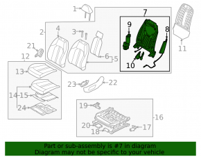 Lumbar support for the driver's seat Kia K5 21-26