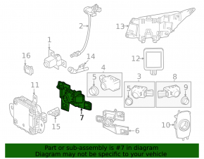 Front Bumper Parking Sensor Mount for Lexus RX350 RX500h 23-26 Canada Built, F Sport, Center Right