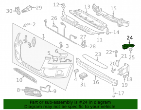 Front bumper mount left Audi Q5 8R 09-17 SIGNEDA