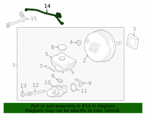 Porsche Macan 15 brake booster sensor with tube