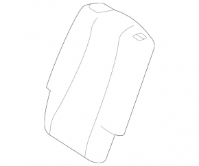 Backrest of the rear row of seats, 2nd row, left, Mercedes W167 GLE 350 450 20-26, brown leather, with belt, armrest and lower frame, electric, for 3 rows