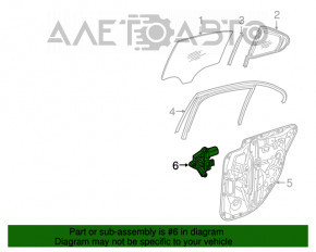 Window lift motor rear right Mercedes GLC 16-22
