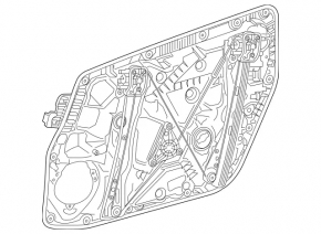 Front right window lift mechanism for Mercedes X247 GLB 20-26
