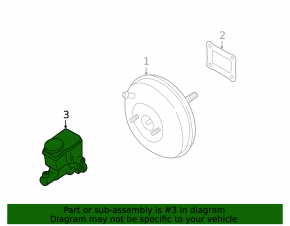 Master brake cylinder with reservoir Mazda3 2.3 03-08