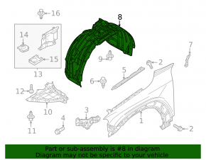 Front right fender liner Mazda MX-30 22-26