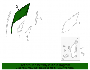 Front right window seal for Ford Transit Connect MK2 13-23