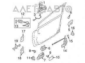 Front left door limiter Mazda CX-7 06-09