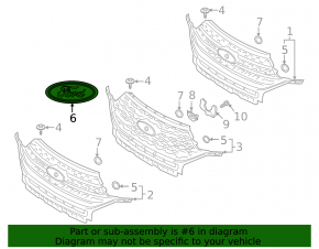 Ford Edge 15-24 grille emblem