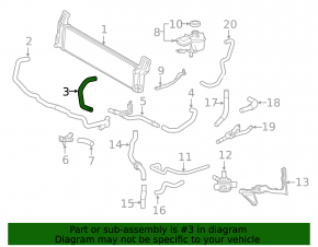 Left inverter cooling pipe Lexus RX450hL 18-22