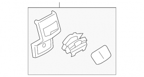 Lincoln MKZ 17-20 rear center console trim, black