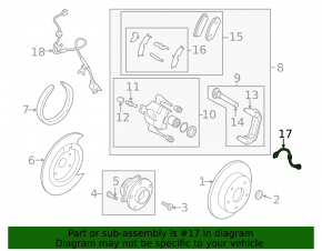 Rear left brake hose Mazda CX-9 07-15