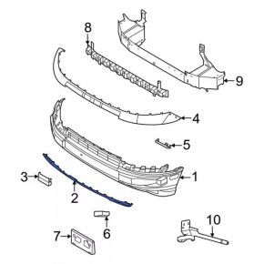 Ford Bronco Sport 21-25 Front Bumper Lower Trim
