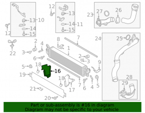 Radiator deflector right lower Mazda CX-5 19-25 2.5T