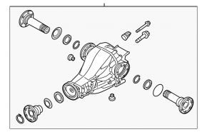 Rear differential gearbox Audi Q5 8R 13-17 2.0T, 3.0 tfsi, hybrid, 84k for parts