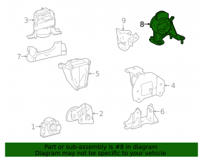 Rear engine mount for Lexus NX300h 15-21