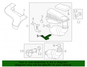 Left air filter housing bracket for BMW X5 F15 16-18 plug-in