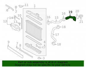 Right metal water supply hose for Lexus ES350 07-12