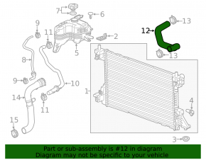 Upper cooling hose for Chevrolet Volt 11-15
