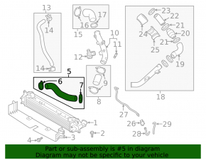 Right lower air pipe Hyundai Elantra AD 17-20 1.6T input