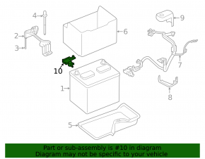 Negative terminal of battery Subaru Outback 15-19