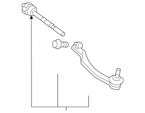 Right steering rod with tip for Mini Cooper Clubman R55 07-14