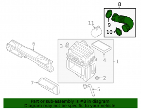 Air duct for manifold VW Atlas 18-23 3.6
