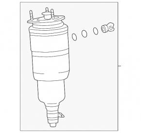 Front left air shock absorber assembly for Lexus LS460 LS600h 09-12 AWD