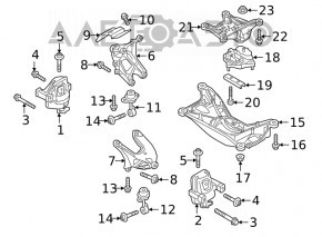 Engine mount left Audi A6 C8 19- 2.0T