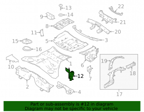 Rear subframe bracket left Infiniti Q50 14-24 AWD