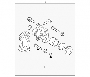 Front right caliper assembly Hyundai Veloster 12-17