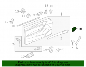 Front right door computer VW Golf 15-16