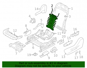 Driver's seat lumbar support with motor for Subaru Forester 25-26
