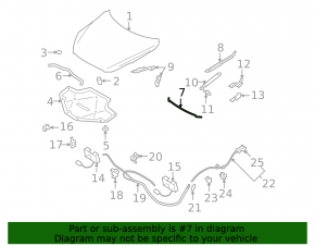 Front hood seal for Infiniti FX QX70 09-17