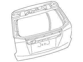 Naked tailgate Toyota Prius V 12-17