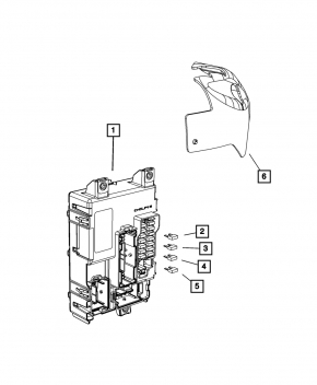 Fiat 500 12-13 BCM Block