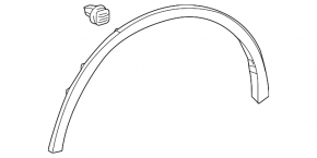 Front left fender arch trim for Toyota C-HR 18-23 Japan built