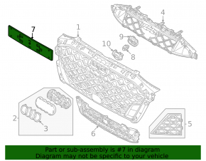 Platform for the front bumper number of Audi A3 22-26