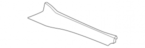Upper left side center console trim for Nissan Rogue 21-24, plastic, black, scratches
