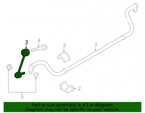 Front stabilizer link right Porsche Panamera 10-16