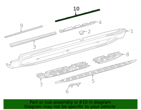 Rear left threshold illumination Mercedes W167 GLE 350 450 20-23