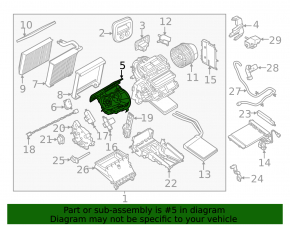 Bare heater body Ford Transit Connect MK2 13 - broken fasteners