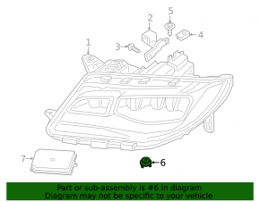 Headlight Regulator Left Lincoln MKZ 13-20