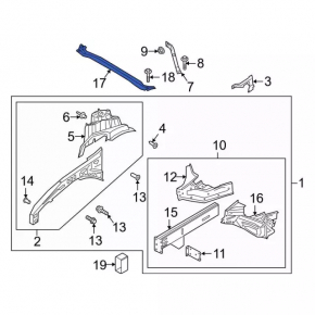 Front strut brace Ford Explorer 20-
