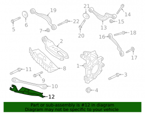 Rear lower control arm trim, left front, Porsche Cayenne 19-26