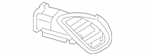 Right dashboard air duct deflector Mazda CX-9 16- gray, scratch